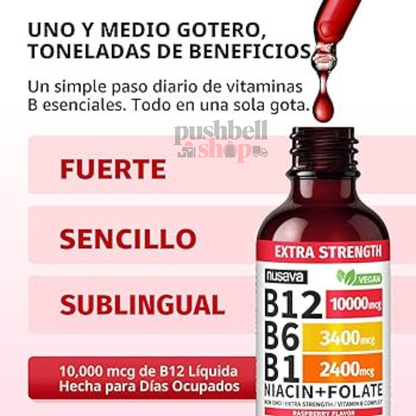 VITAMINA B12 NUSAVA EN GOTAS EN CAJA X2 UNIDADES